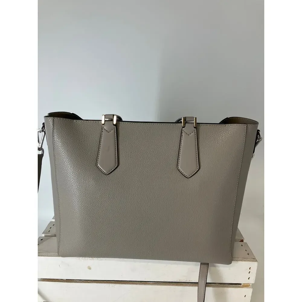 MICHAEL KORS TWO WAY GRAY PEBBLED CROSSBODY TOTE BAG